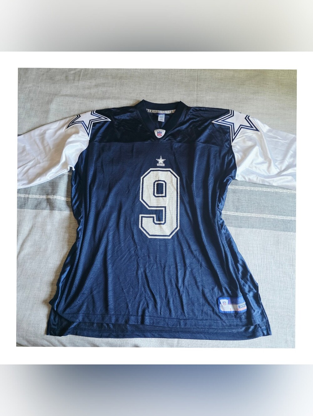 Throwback Tomy Romo Reebok Navy and White NFL Equipment Jersey Tag Detail ▪︎ 3XL